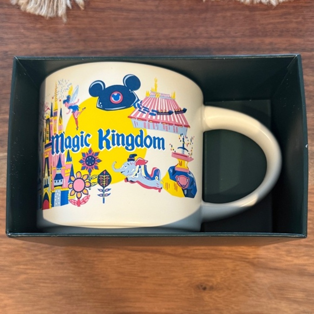 Disney Box with White Barcode Label on Dark Green Background
